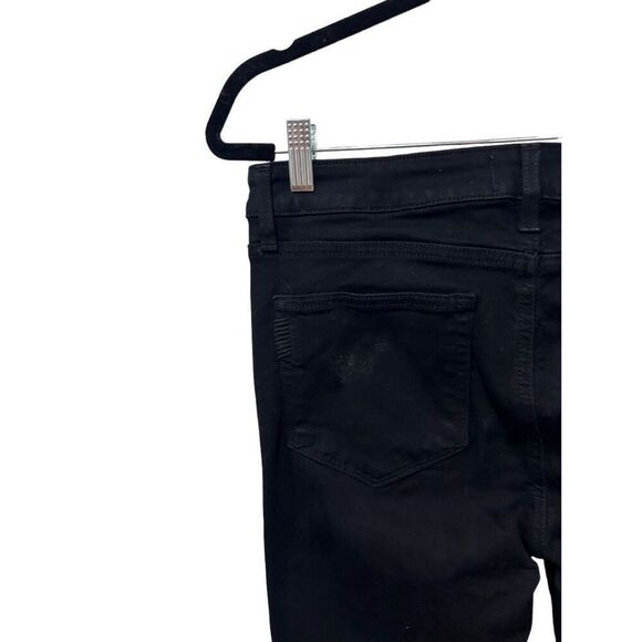 Paige Verdugo Cropped Mid Rise Ankle Skinny Jeans Black Denim Dark Wash Size 30 - Picture 11 of 16